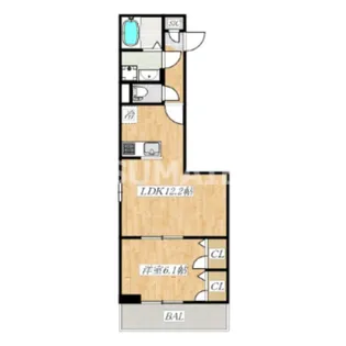 ルリアン北小岩II【2階】の間取り