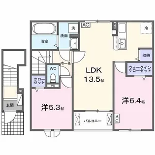 エス ウィステリア II【2階】の間取り