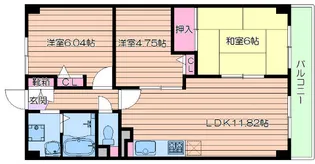 ベルヴュー南が丘【4階】の間取り