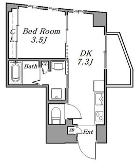 No7ゼルコバマンション【3階】の間取り
