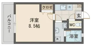 クレフラスト三宅【2階】の間取り