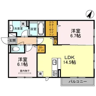 イズミ金岡【3階】の間取り