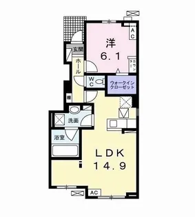 メゾン ド スリジェ II【1階】の間取り
