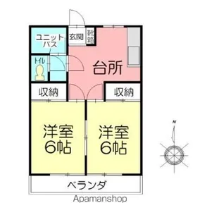 萩本コーポA【1階】の間取り