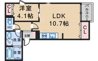 (仮称)La-Crea豊中立花町【3階】の間取り