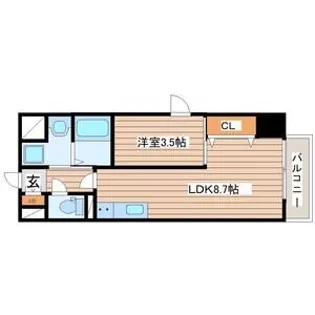 LUANA・AIR・RESIDENCE錦町【3階】の間取り