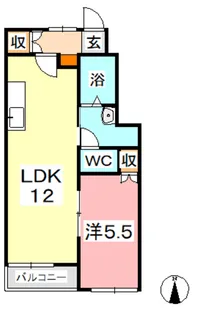 アルファ上東【1階】の間取り