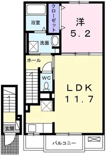 ラッフィナート・リアン城北B【2階】の間取り