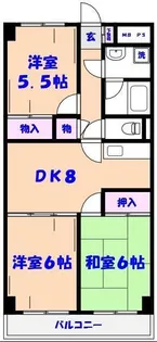 アフィニス原木【2階】の間取り