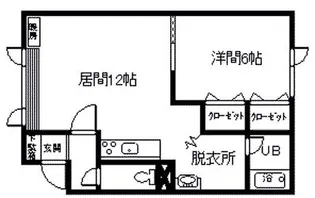 トーワ北門16【1階】の間取り