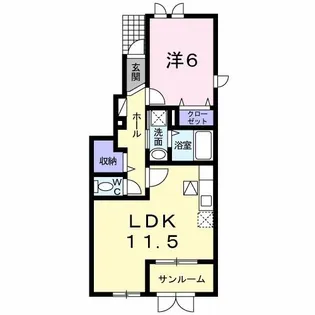 ポポラーレIII B【1階】の間取り