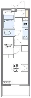 レオパレスフォレストスプリング【2階】の間取り