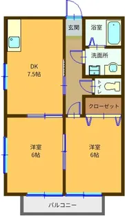 フォレストピア中神A【2階】の間取り
