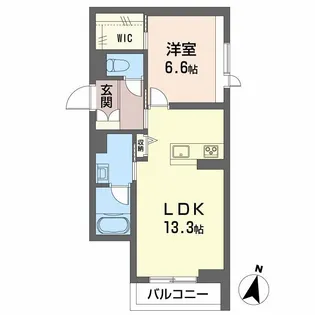 シャーメゾン定禅寺【2階】の間取り
