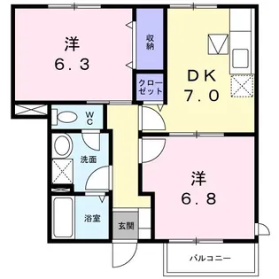 さくら A【1階】の間取り