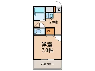 アムール花ヶ浦【2階】の間取り