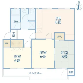 田園青葉台住宅団地 12号棟【3階】の間取り