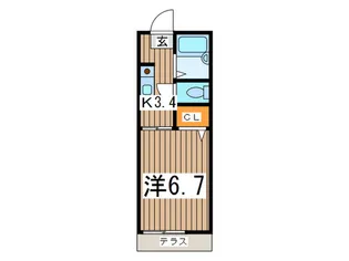 ハ-ベスト湘南山手【1階】の間取り
