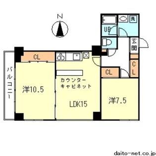 コートシルバーストーン【1階】の間取り