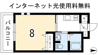 フラットウェルス【2階】の間取り