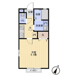 パティオB【2階】の間取り
