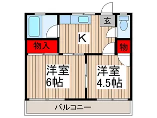 ハイム塚本【2階】の間取り