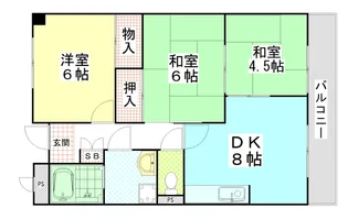 ミラーハイツタバタ【3階】の間取り