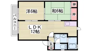 オクノハウス【1階】の間取り