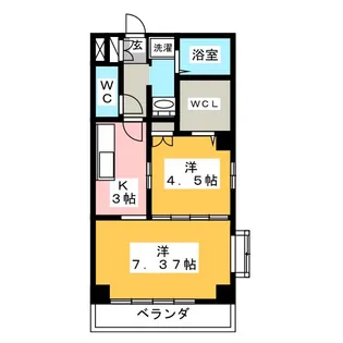クレール神門【2階】の間取り