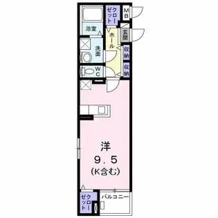 コージー・プレイス【4階】の間取り