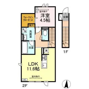 TORISIA青森中央【2階】の間取り