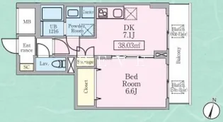 THE ROOM【10階】の間取り