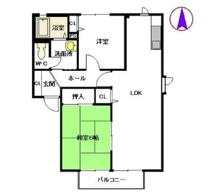 グランシャリオB棟【2階】の間取り