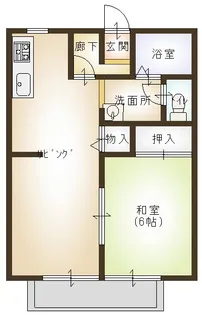 ハイツエスポアール【1階】の間取り