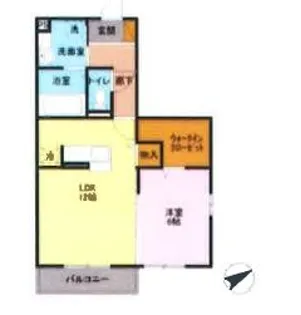 プランドール・ベルテ【1階】の間取り