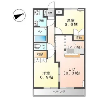 オパール・サン・セリテ【1階】の間取り