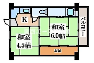 ビレッジハウス加田【2階】の間取り