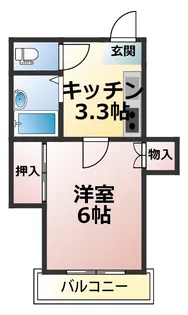 オレンジスクエア202【2階】の間取り