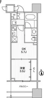 TOPAZ本厚木【13階】の間取り