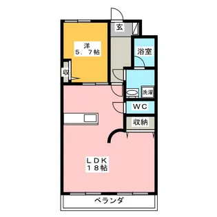 ウキマパークコート【2階】の間取り