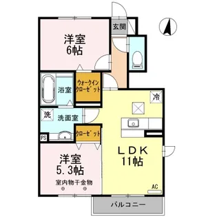 コンフォルト【1階】の間取り