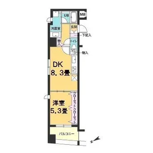 カスタリア新御茶ノ水【7階】の間取り