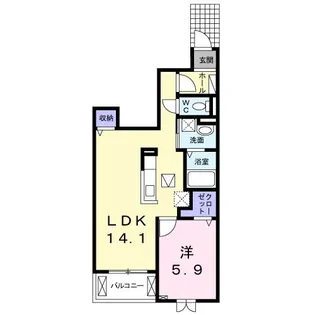アフェクト スクエア【1階】の間取り