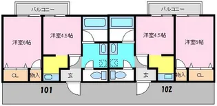 ステップ中金杉【1階】の間取り