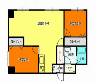 グランビューエーコー【7階】の間取り