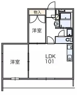 レオパレスはなみずき壱番館(11414)【2階】の間取り