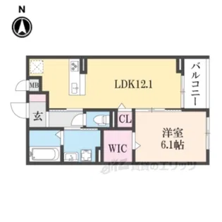 カーサビエント【2階】の間取り