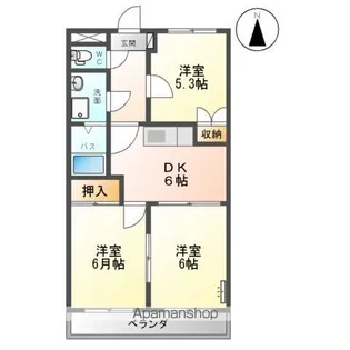 ヴィンテージ桜【3階】の間取り