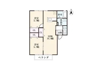 レトアカノン【2階】の間取り