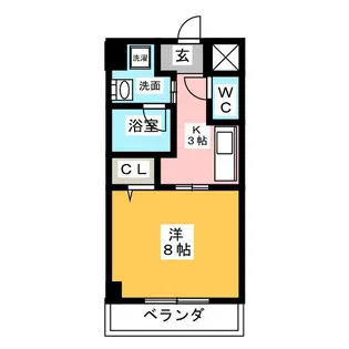 プランドール神宮苑【4階】の間取り